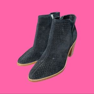 1. State Black Suede Ankle booties